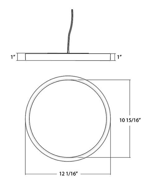 SUMO34R12  Economy Slim Surface Mount 12" Round 13W 900LM 120V 5CCT CRI90