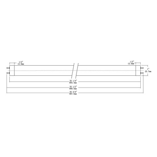 T81036G840DIR USA  LED T8 3FT 10W 1450LM 4000K  Type A Baa G13 Glass