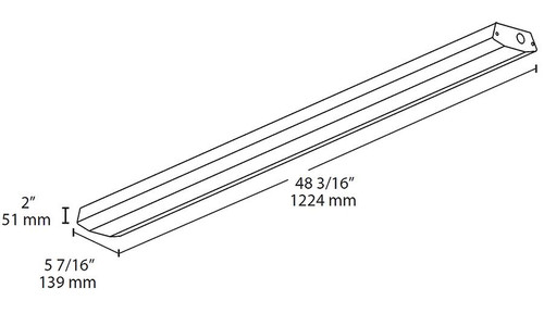 TSLED436YND10E2LC  Stairwell 4802 Lumens Treadsafe 4FT 36W 35K 0-10V Dimming Lightcloud