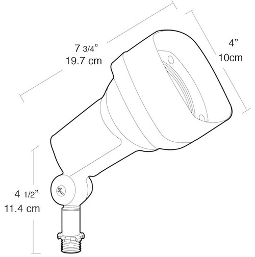 LF20B Landscape 550 Lumens Flood PAR20 75W Max Black