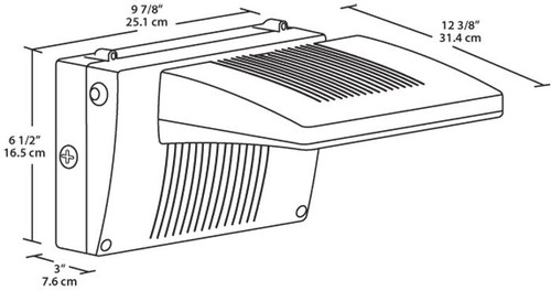 WPLED26WECPC  Wallpacks 3483 Lumens WPLED 26W Cool LED Cold Battery Backup