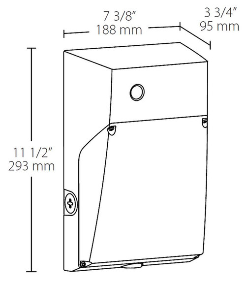 WPTLED25ND10PC2 USA  Tallpack LED 25W Neutral 0-10V Dim 120-277V Pc Bronze