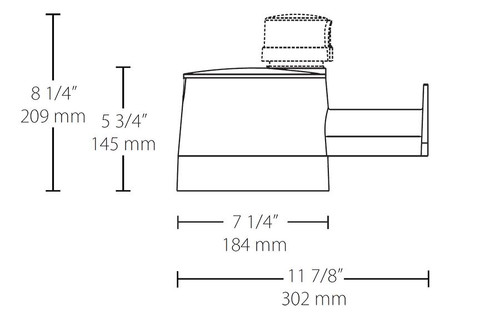 YBLED26PCT  Area Lights 3685 Lumens YBLED 26W Wall Mount 5000K Twistlock