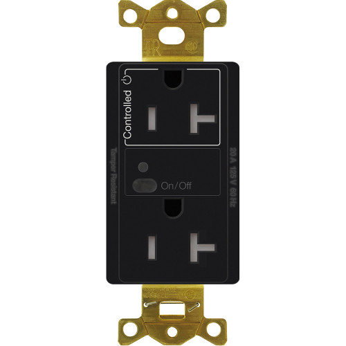 CAR2S-20-STR-BL  Vive Wireless Receptacle, 20 A Split, In Black