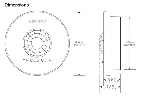 LRF2-OCR2B-P-WH Line Drawing