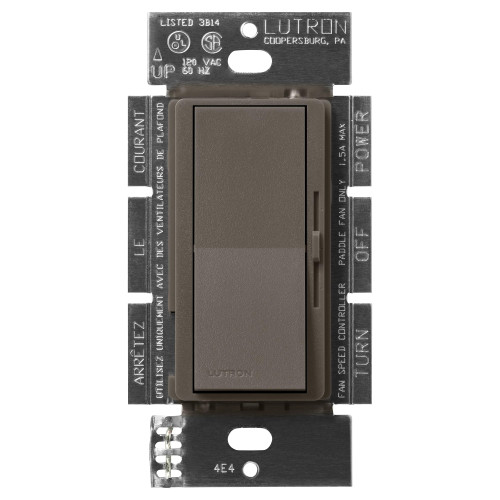 DVSCFSQ-F-TF  Lutron Diva 3-SPEED 1.5A Fan Control, SINGLE-POLE/3-WAY, Truffle