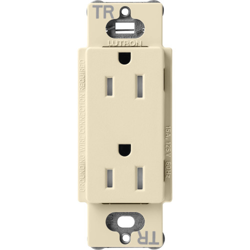 SCRS-15-TR-SD  Lutron Claro Tamper-resistant Duplex Receptacle, 15 Amp, Sand