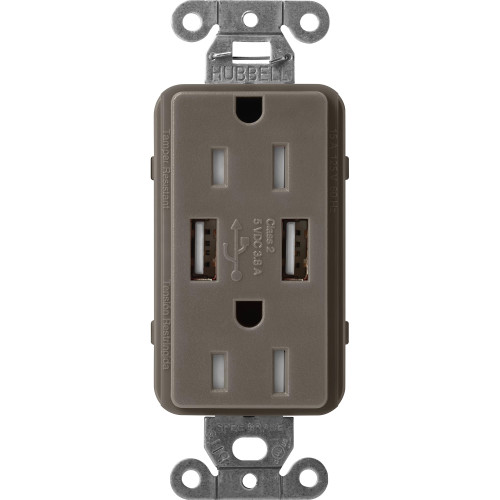 SCR-15-UBTR-TF  Lutron Claro Usb Type A 2.0 Duplex Receptacle, 15 Amp, Truffle SCR-15-UBTR-TF  Lutron Claro Usb Type A 2.0 Duplex Receptacle, 15 Amp, Truffle