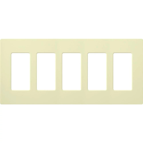 CW-5-AL  Claro Wallplate, Gloss Finish, Five-gang In Almond