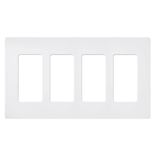 SC-4-SW  Claro Wallplate, Satin Finish, Four-gang In Snow