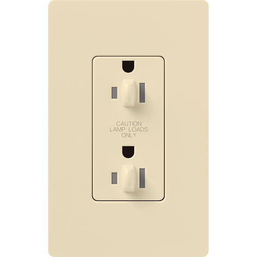 NTR-20-DDTR-BE  Architectural, Dual Dimming, Tamper Resistant Receptacle (gloss)