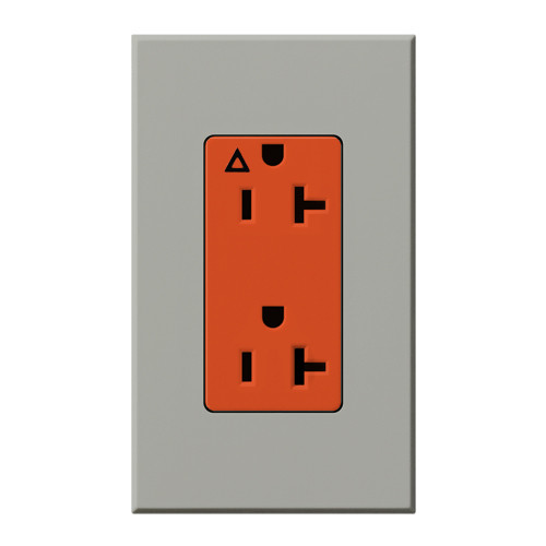 NTR-20-IG-OR-GR  Duplex Isolated Ground 20 A Receptacle, 125V/20A In Gray