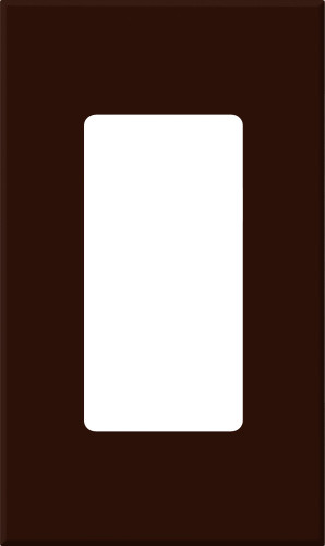 NT-R3-NFB-BR  Nova T Single-gang Wallplate, Small Opening, No Fins Broken