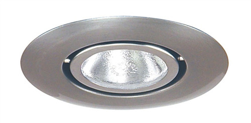 440-SC  4" Line Voltage, Low Voltage, Flush Gimbal Ring Trim, GU10 Base, Satin Chrome Trim