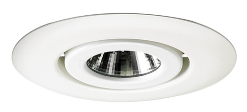 440-WH  4" Line Voltage, Low Voltage, Flush Gimbal Ring Trim, GU10 Base, White Trim