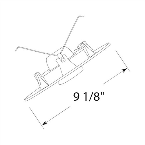 606B-WH  6" Line Voltage, Super Slope Ceiling Cylinder Spotlight Trim, Black Baffle, White Trim