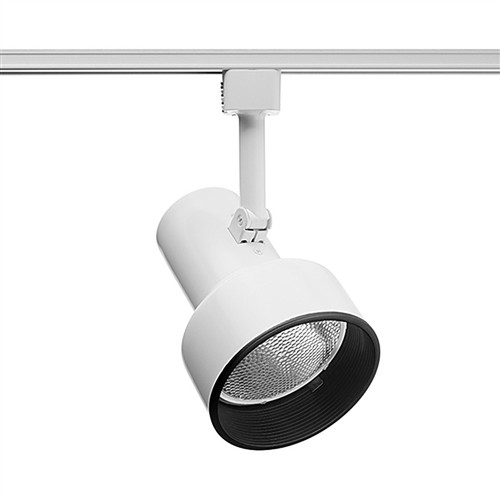 R512B-WH  Trac Lites Step Cylinder Line Voltage 65W BR30/75W PAR30L Black Baffle White Color