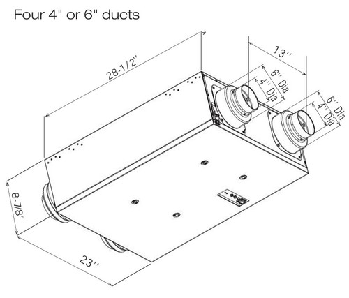 FV-10VEC2R Intelli-Balance® 100 - Any Climate ERV line Drawing