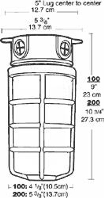 VX200-3/4 Line Drawing