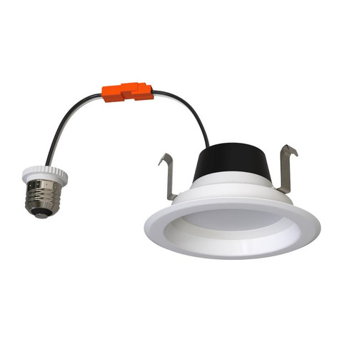 R34X-4 4'' Retrofit 5/6/7W 5CCT 120V Triac/elv Round Wht Smooth Trim