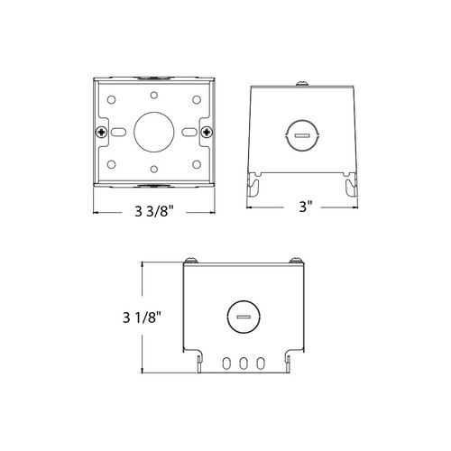 PMKRBAY15S Pendant Mount Kit RBAY15 Small Line Drawing
