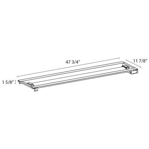 SWISH34-1X4/MVS SWISH34 1X4 30/25/18W 3500/4000/5000K Microwave Occupancy Sensor Line Drawing
