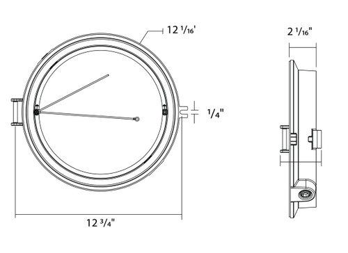HAZ-ADP Adaptor For Hazled&hazbay For Non Em Version Fixture Line Drawing