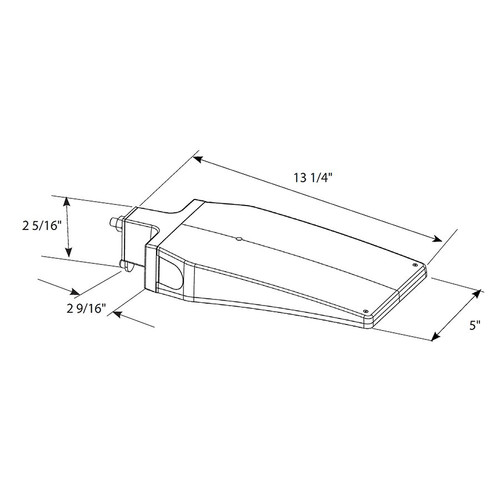 ALEDXSW ALED Xs 32/24/16W 3000/4000/5000K Adj Photocell Wht Line Drawing