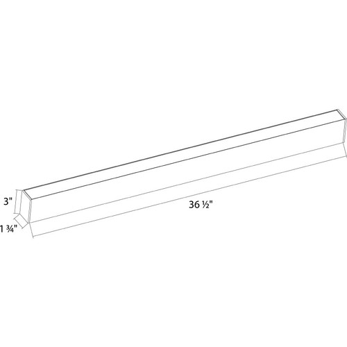 BOA3PUS BOA 3' Uplight/downlight Max 30W Pendant 3000/3500/4000K Flat Line Drawing