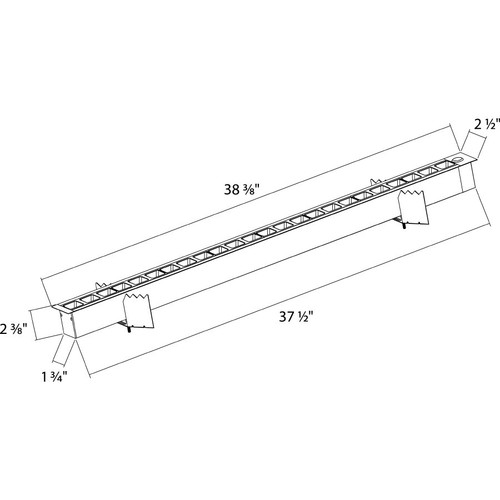 BOA3RL/MVS BOA 3' Downlight 30/21/18/15/8W Recessed 3000/3500/4000K Louvers Line Drawing