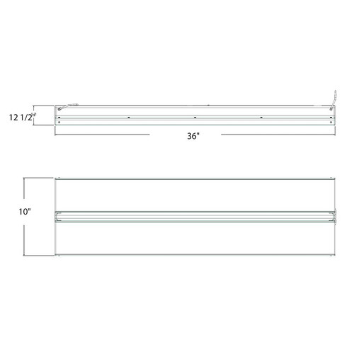 ARM/480/PIR Arbay 275/206/138W 3' FA 4000K/5000K PIR 480V Line Drawing