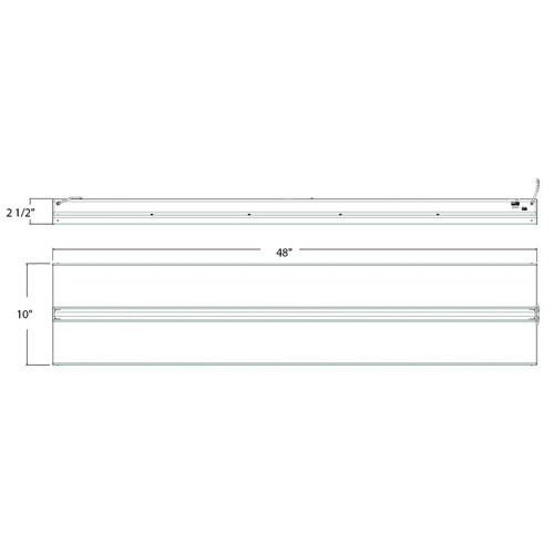 ARL/MVS/E Arbay 360/270/180W 4' FA 4000K/5000K MVS Batt Backup Line Drawing