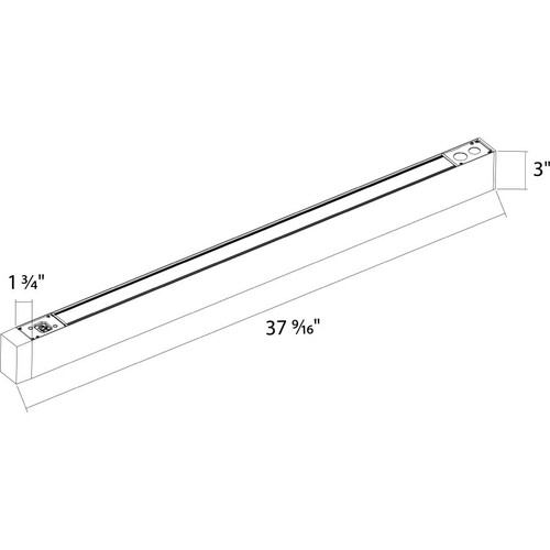 BOA3PUS/LCBS/MVS BOA 3' Uplight/downlight Max 30W Pendant 3000/3500/4000K Flat Line Drawing