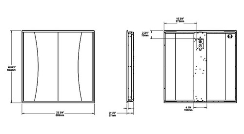 SWISHFA-EDGE2X2-840U/LCBS Panels & Troffers 3355 LUM Swish Field Adj 19/22/39W 4000K 120V-277V Line Drawing