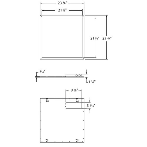 EZP2X2/LCBS/MVS/E EZPAN Smartshift 2X2 40W 2700K-6500K Microwave Sensor Battery Line Drawing