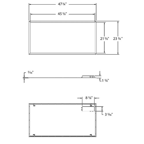 EZP2X4/LCBS/MVS/E EZPAN Smartshift 2X4 50W 2700K-6500K Microwave Sensor Battery Line Drawing
