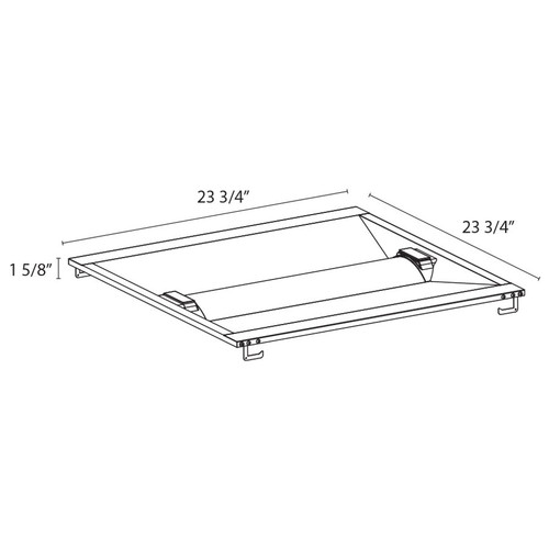 SWISH34-2X2/LCBS/MVS SWISH34 2X2 30/25/18W 3500/4000/5000K Lightcloud Blue Microwave Line Drawing