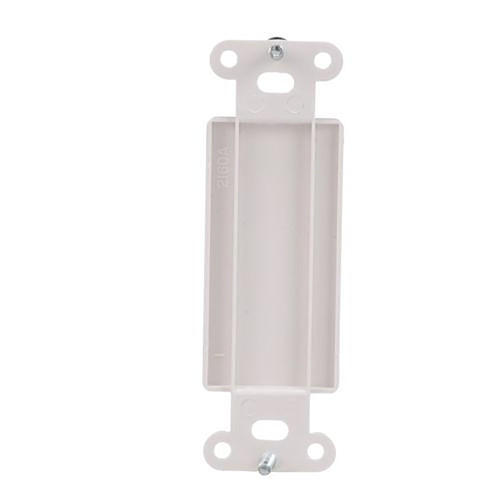 2160W-BOX Decorator Wallplate Adapter, Flush mount, White, Blank, Thermoplastic