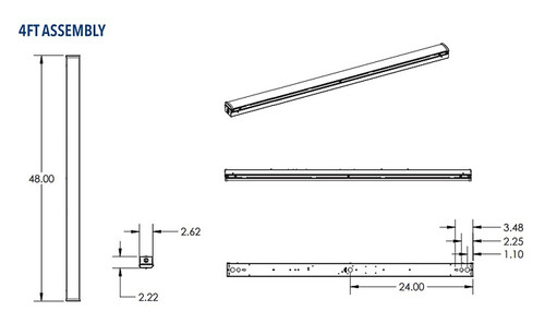 CSS-L48-ALO3-MVOLT-SWW3-80CRI 4FT MVOLT SWITCHABLE LED STRIP LIGHT 35/40/50K