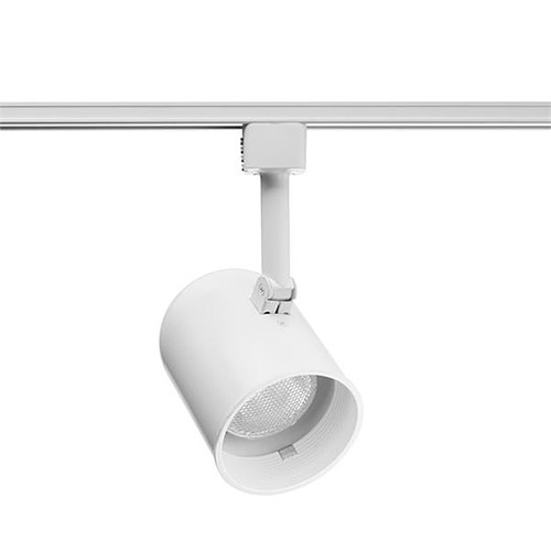 Juno R501 WHB WH Trac-Lites™ R20, PAR20 Round Back Cylinder Trac Head, Wht Baffle, Wht Finish