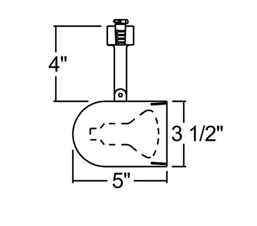 Juno R501 BLB WH Trac-Lites™ R20, PAR20 Round Back Cylinder Trac Head, Black Baffle, White Finish