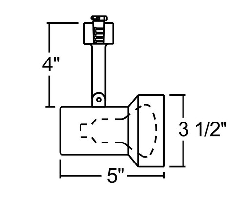 Juno R510 WH Trac-Lites™ Step Cylinder Trac Head, White Smooth Finish