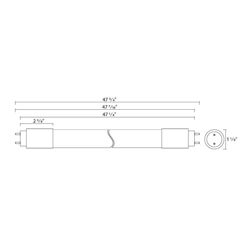 T8-9.5-48G-835-SD-BYP Line Drawing