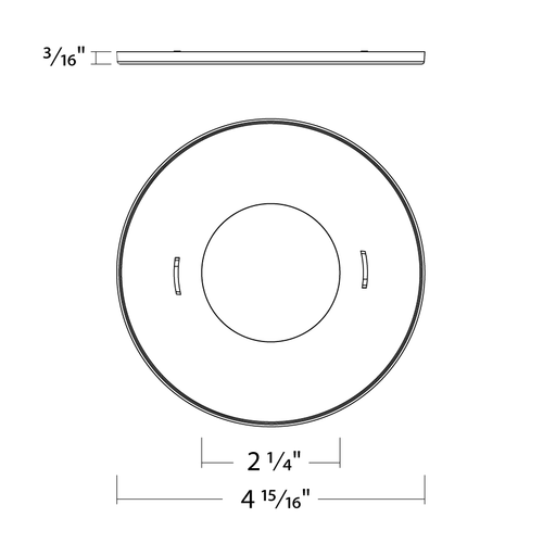 PUCK34-TRIM-RD-BZ Line Drawing