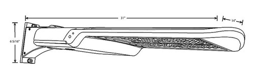 A17-3T300N/480 Arealights 44295.7 Lumens A17 Type III 300W LED 480V Pole Mount