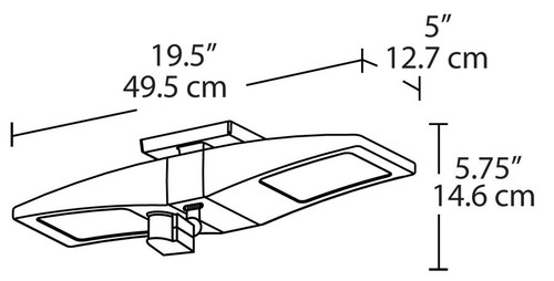 CLED2X13NMS Indoor Motion Sensors 1340 Lumens CLED 26W 4000K Mini Sensor