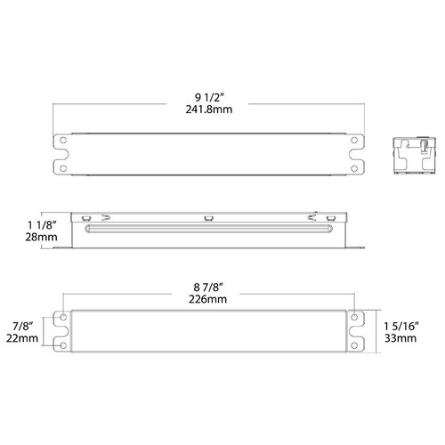 DRI-50T5HO-2L-DIM Linear Tubes T5HO Driver 2 Lamps 50W 550MA