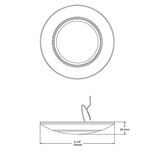 DSK34-4R12930120WS Surface & Flush Mounts 836 Lumens DSK34 4 Inch Round 12W 90CRI