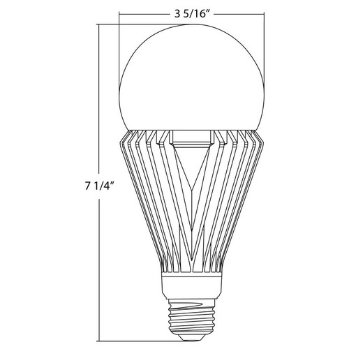 PS25-32-E26-830-ND 120-277V A-line Bulbs 4000 Lumens PS25 32W Base EX39 80CRI 3000K Non-dimming