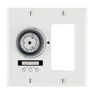 KM2ST-2D 24-Hour Heavy-Duty Mechanical In-Wall Timer, Timer and Decorator